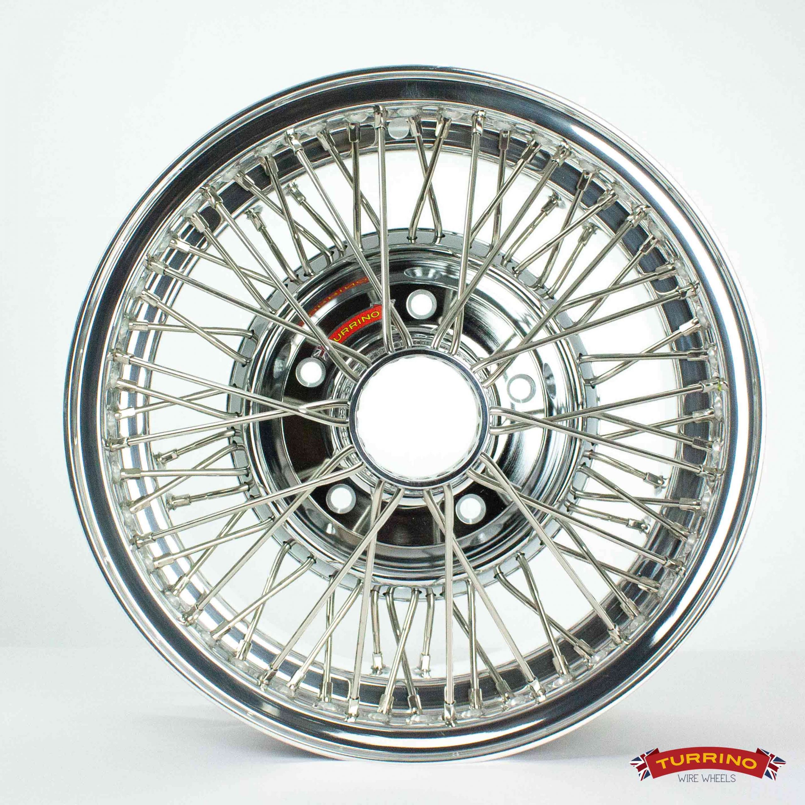 6x15 fully polished alloy rim centre outer laced bolton wheel